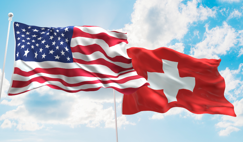 Swiss og Bandaríkin