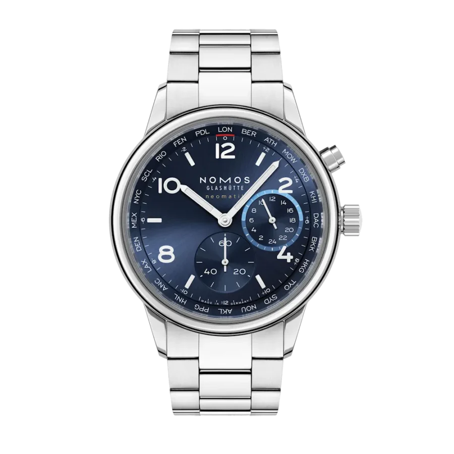 Nomos Club Sport neomatik Worldtimer blue